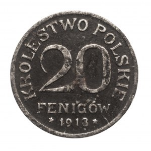Królestwo Polskie, 20 fenigów 1918, Stuttgart