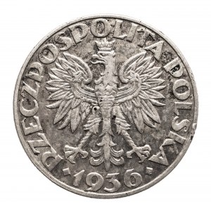 Polska, II Rzeczpospolita, 5 złotych 1936, Żaglowiec, Warszawa