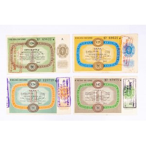 PRL, Polski Monopol Loteryjny, 4 losy Krajowej Loterii Pieniężnej, Inowrocław 1967.