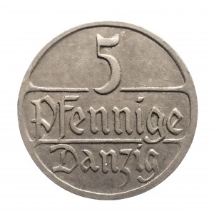 Wolne Miasto Gdańsk, 5 fenigów 1928, Berlin