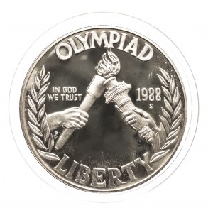 Stany Zjednoczone Ameryki (USA), 1 dolar, Igrzyska XXIV Olimpiady Seul 1988, 1988 S, San Francisco