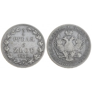 Królestwo Polskie, 3/4 Rubla / 5 Złotych 1838