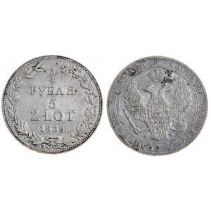 Królestwo Polskie, 3/4 Rubla / 5 Złotych 1839