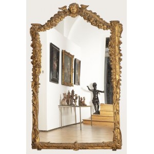 Mirror in a Rare Baroque Frame, 2nd Half of the 17th Century