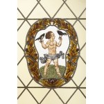 Art Nouveau Windows with Lead Rod Glazing, around 1900/10