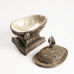 Silver Ritual Vessel, Skull Bowl, c.a 1900
