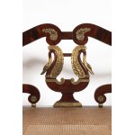Empire Settee in Solid Mahogany and Veneer
