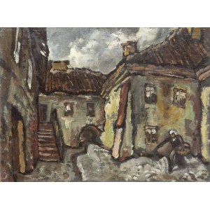 Bronisław Jamontt (1886 Dokudów - 1957 Toruń), Podwórko w Wilnie, 1944