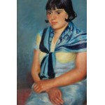Henryk Hayden (1883 Warszawa - 1970 Paryż), Młoda kobieta w niebieskiej chustce (Jeune femme au fiche bleu), 1931
