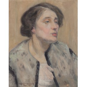 Łucja Bałzukiewicz (1887 Wilno - 1976 Lublin), Studium portretowe, 1910