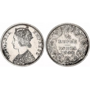 British India 1/4 Rupee 1886 B