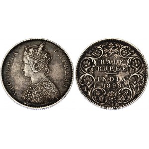 British India 1/2 Rupee 1899