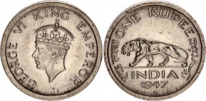 British India 1 Rupee 1947