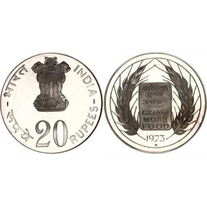 India 20 Rupees 1973 B