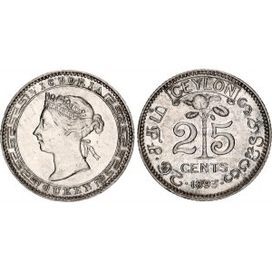 Ceylon 25 Cents 1893
