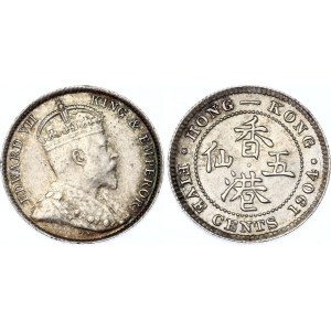 Hong Kong 5 Cents 1904