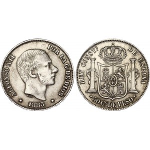 Philippines 50 Céntimos de Peso 1885