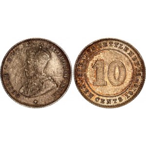 Straits Settlements 10 Cents 1918