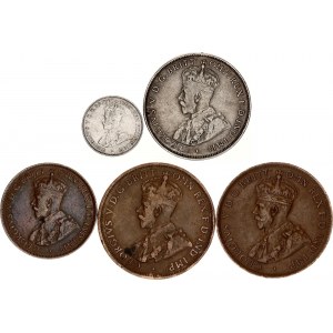 Australia Lot of 5 Coins 1919 - 1934