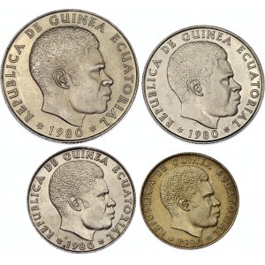 Equatorial Guinea 1 - 5 - 25 - 50 Ekwele 1980 (80)