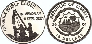 Liberia 10 Dollars 2001
