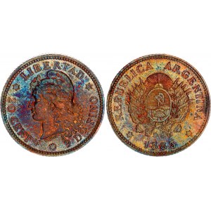 Argentina 20 Centavos 1883 Overdate