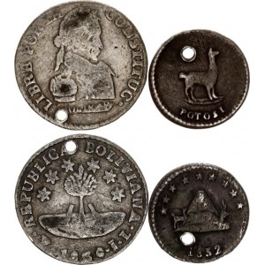 Bolivia 1/4 & 1/2 Sol 1830 - 1852