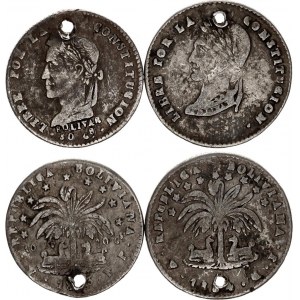 Bolivia 2 x 1 Sol 1854 - 1863