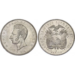 Ecuador 5 Sucres 1944 Mo