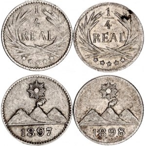 Guatemala 2 x 1/4 Real 1897 - 1898