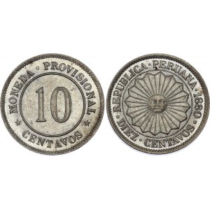 Peru 10 Centavos 1880