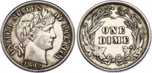 United States 1 Dime 1892