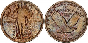 United States 1/4 Dollar 1917