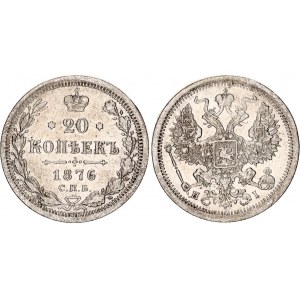 Russia 20 Kopeks 1876 СПБ HI