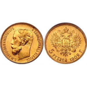 Russia 5 Roubles 1902 АР ICG MS 67