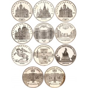 Russia - USSR 11 x 5 Roubles 1988 - 1991
