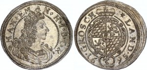 German States Bavaria 3 Kreuzer 1695