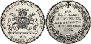 German States Bremen Taler 1863 NGC UNC DETAILS