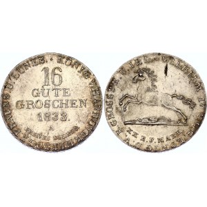 German States Hannover 16 Gute Groschen 1833 A