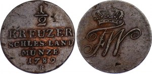 German States Prussia 1/2 Kreuzer 1789 B