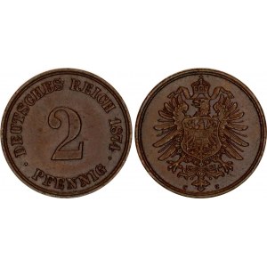 Germany - Empire 2 Pfennig 1874 C