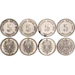 Germany - Empire 4 x 5 Pfennig 1874 A
