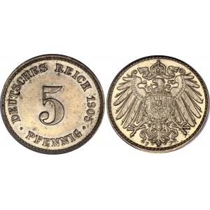Germany - Empire 5 Pfennig 1905 F PCGS MS 64