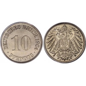Germany - Empire 10 Pfennig 1904 D PCGS MS 64