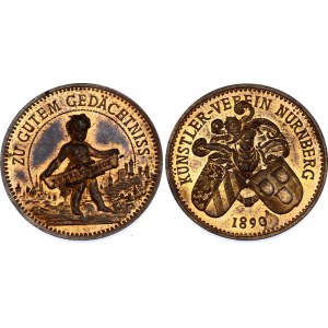 Germany - Empire Nürnberg Brass Token Zu Gutem Gedächtnis - Dutzendteich 1890