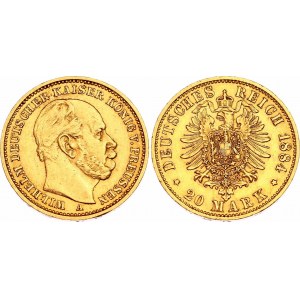 Germany - Empire Prussia 20 Mark 1884 A