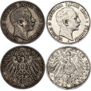 Germany - Empire Prussia 2 x 2 Mark 1896 - 1900 A
