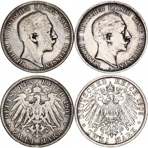 Germany - Empire Prussia 2 x 2 Mark 1904 - 1905 A