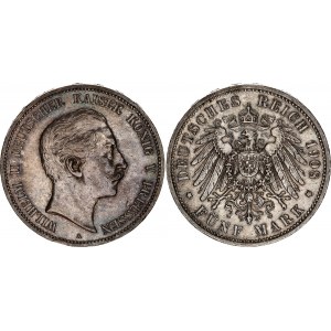 Germany - Empire Prussia 5 Mark 1908 A