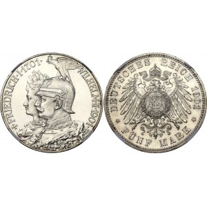Germany - Empire Prussia 5 Mark 1901 A NGC UNC DETAILS